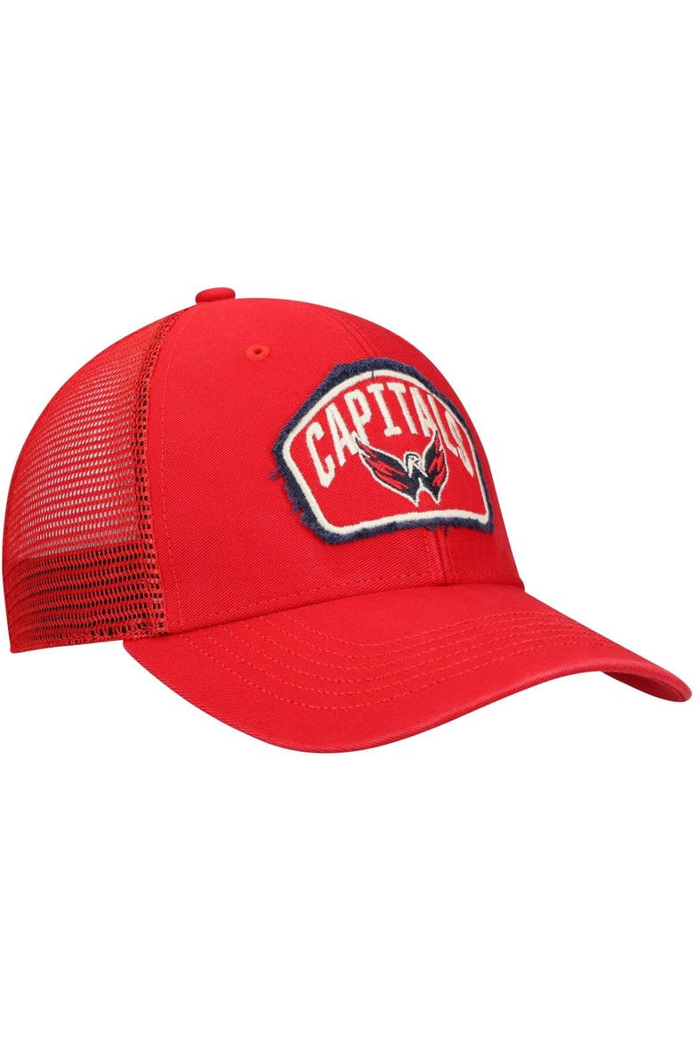Men's '47 Red Washington Capitals Cledus MVP Trucker Snapback Hat, Alternate, color, Red