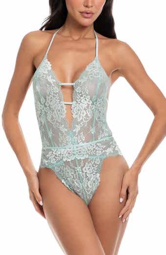 Lillie Strappy Lace Thong Teddy