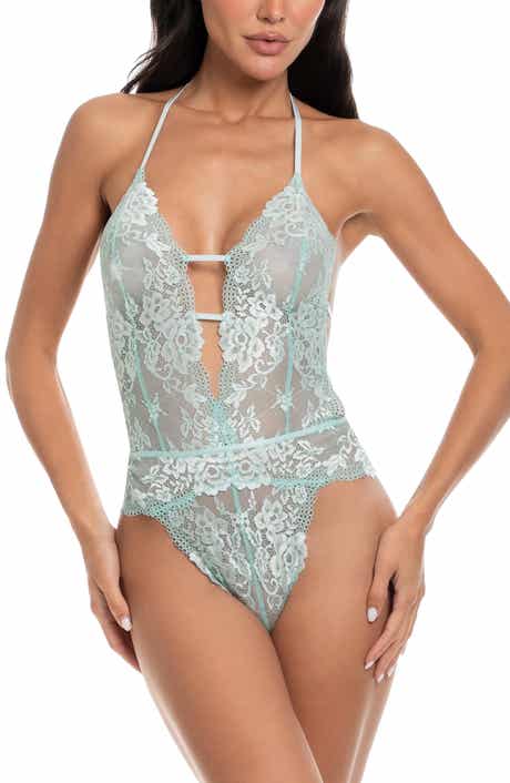 Lillie Strappy Lace Thong Teddy
