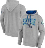 FANATICS Men's Fanatics  Heather Gray Seattle Seahawks Label Maker Pullover Hoodie