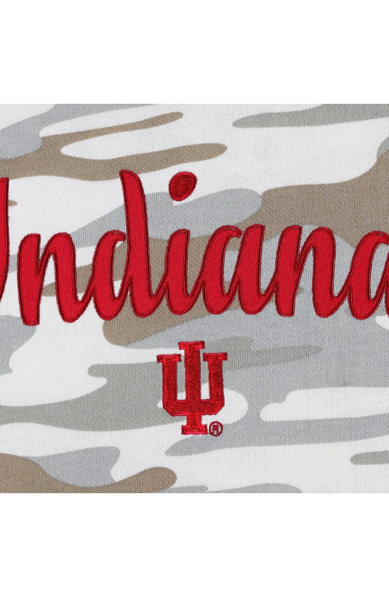 PRESSBOX Women's Pressbox Camo Indiana Hoosiers San Pablo Pullover Hoodie, Alternate, color, 