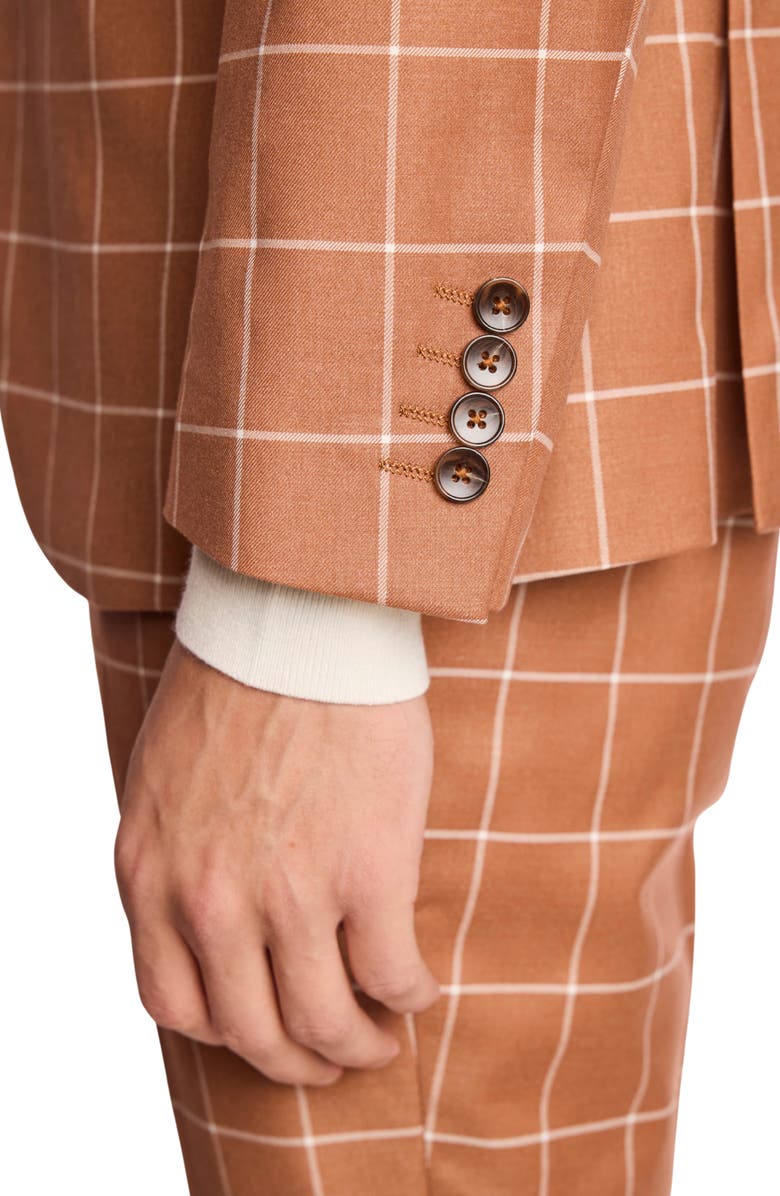 PAISLEY & GRAY Ashton Slim Fit Pumpkin Spice Blazer, Alternate, color, Pumpkin Spice Windowpane