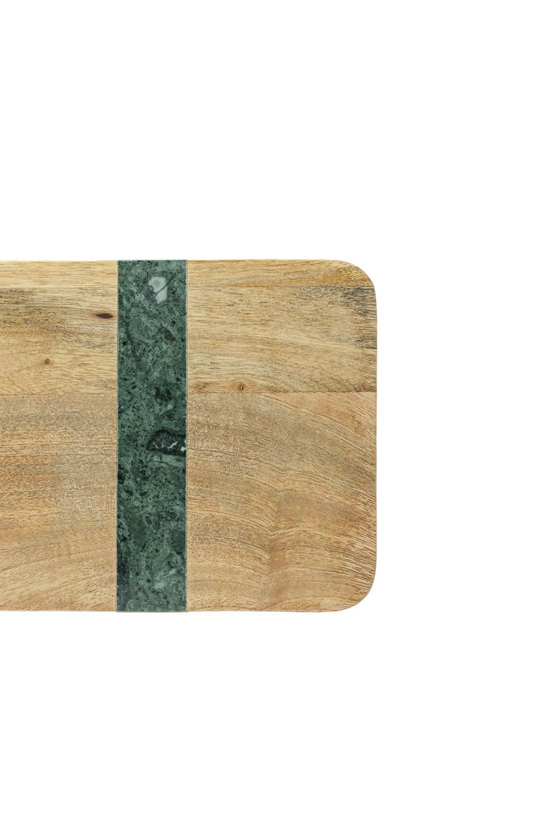 Cillian Dark Green Marble Tray with Spreader Set of 2, Alternate, color, Brown