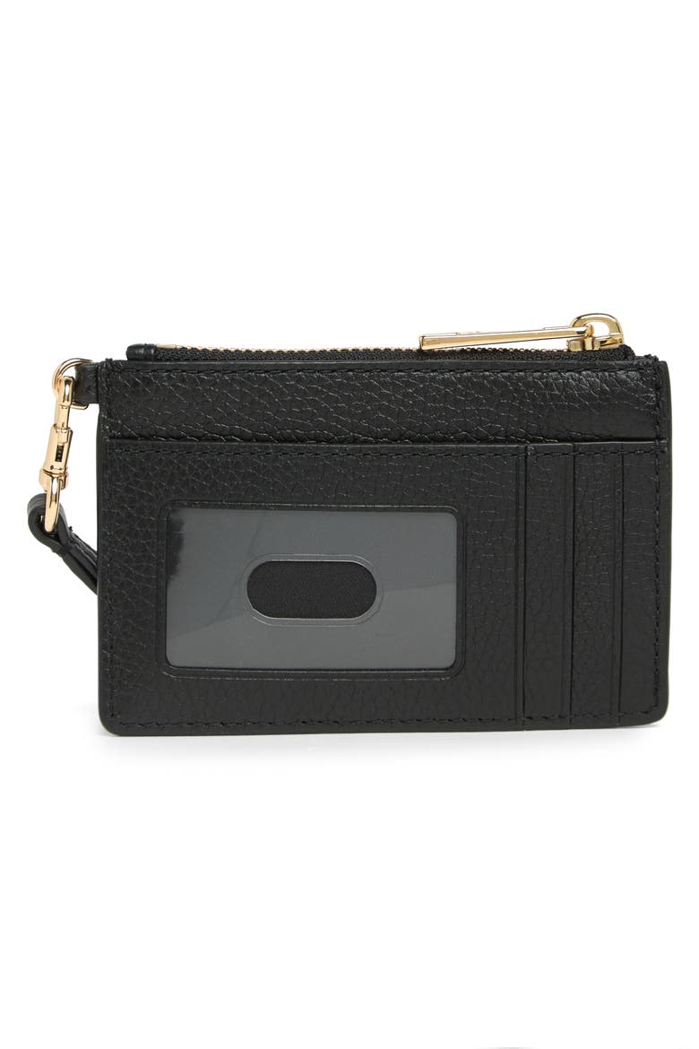 Groove Top Zip Wristlet, Alternate, color, BLACK