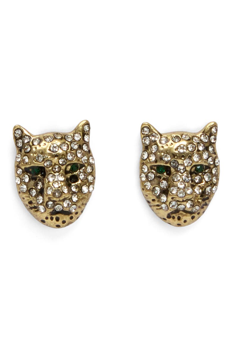 Whiskers Stud Earrings, Main, color, CLEAR
