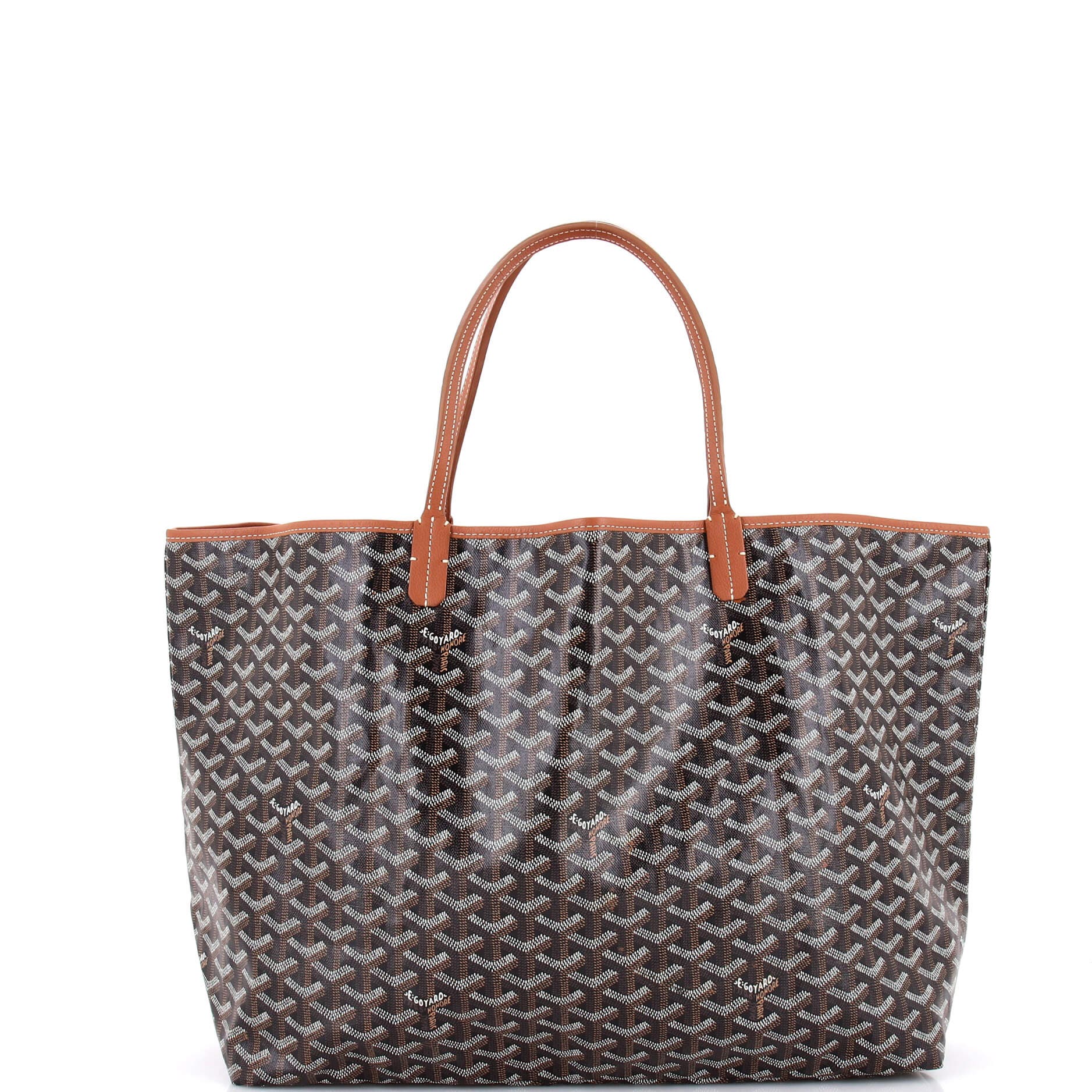 Pre-Owned Goyard Saint Louis Tote Coated Canvas GM, Alternate, color, Brown