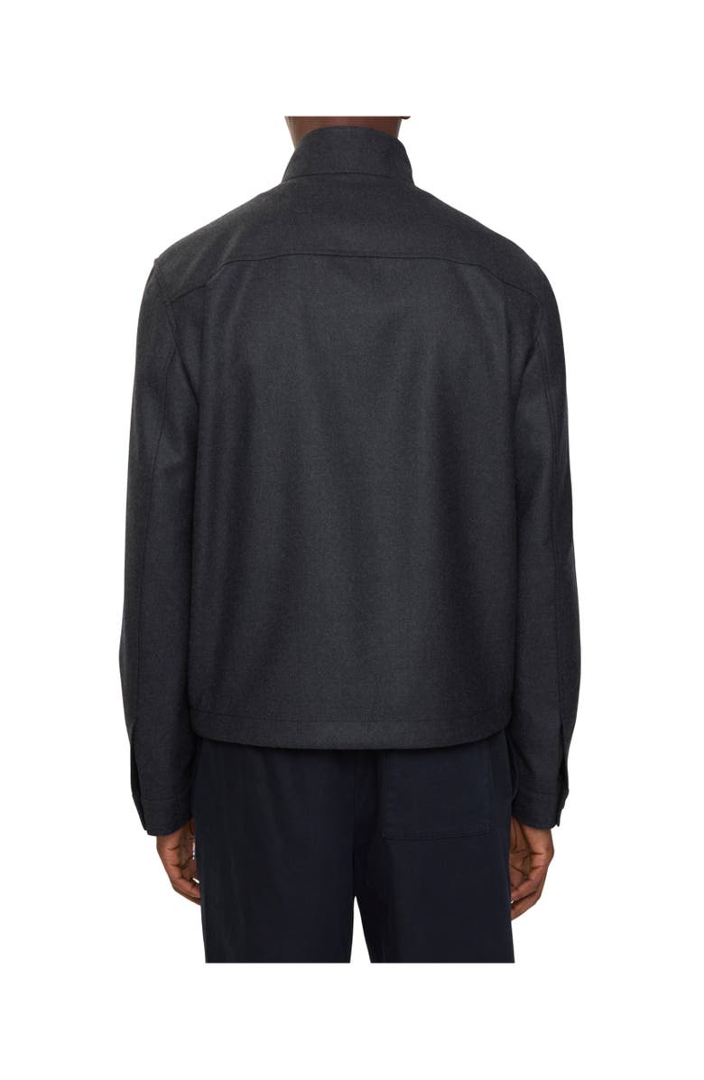 Burberry Wool Harrington Jacket, Alternate, color, Brisk Grey