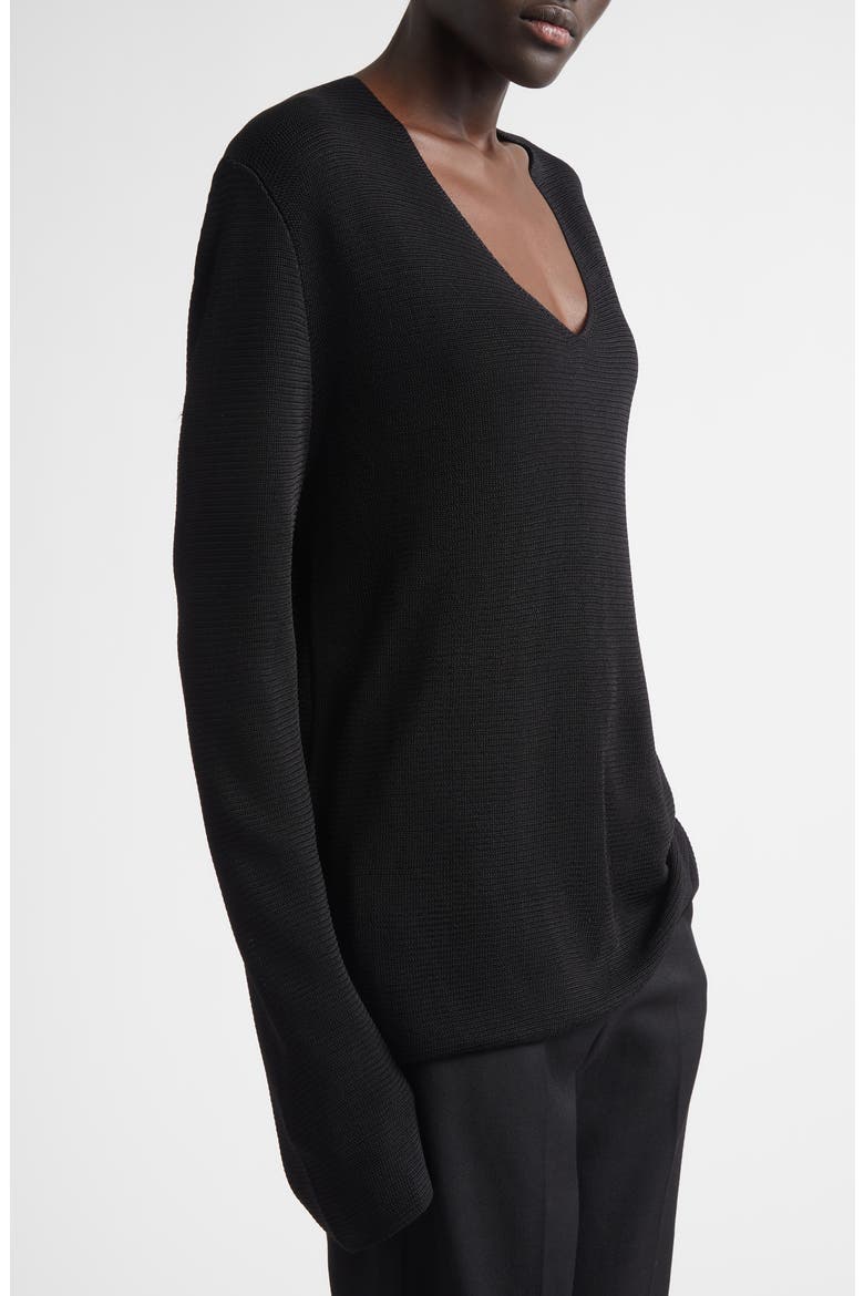 Saya V-Neck Sweater, Alternate, color, BLACK