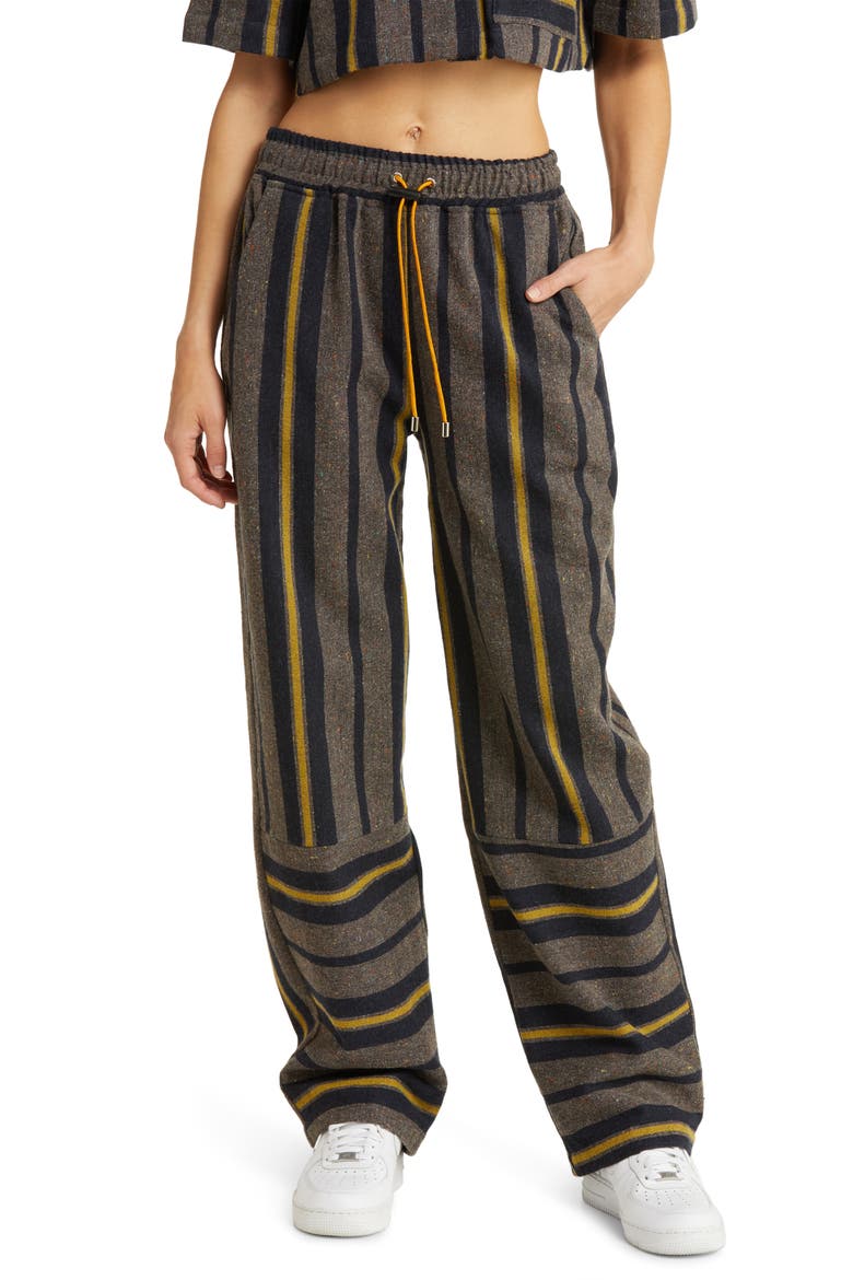Blocked Ease Silk Pants, Main, color, MULTI STRIPE