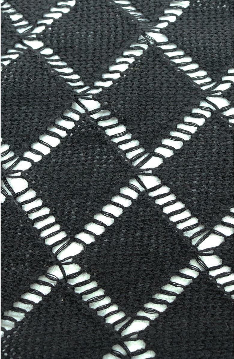 Portolano Cashmere and Silk loop scarf, Alternate, color, Black