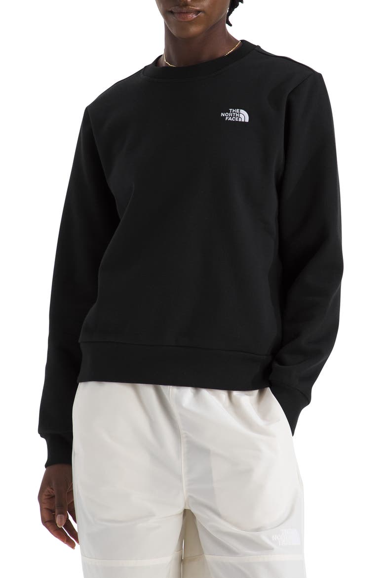 Evolution Simple Dome Crewneck Sweatshirt, Main, color, TNF BLACK