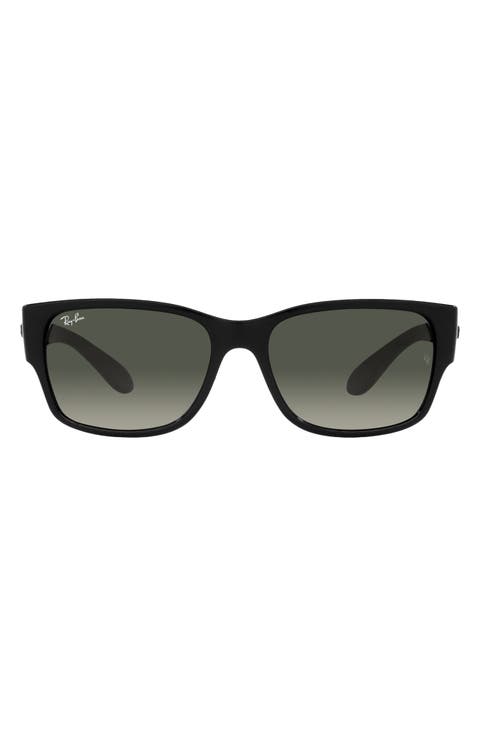 58mm Gradient Rectangular Sunglasses
