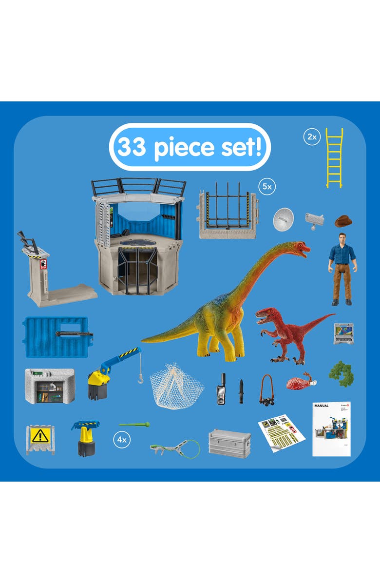 Schleich Large Dino Research Station 33-Piece Playset, Alternate, color, 