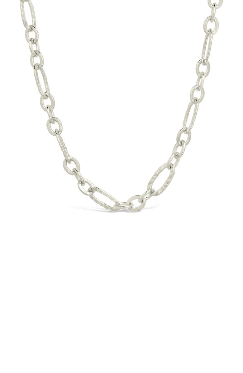 Sterling Forever Elysia Mixed Link Necklace, Alternate, color, 