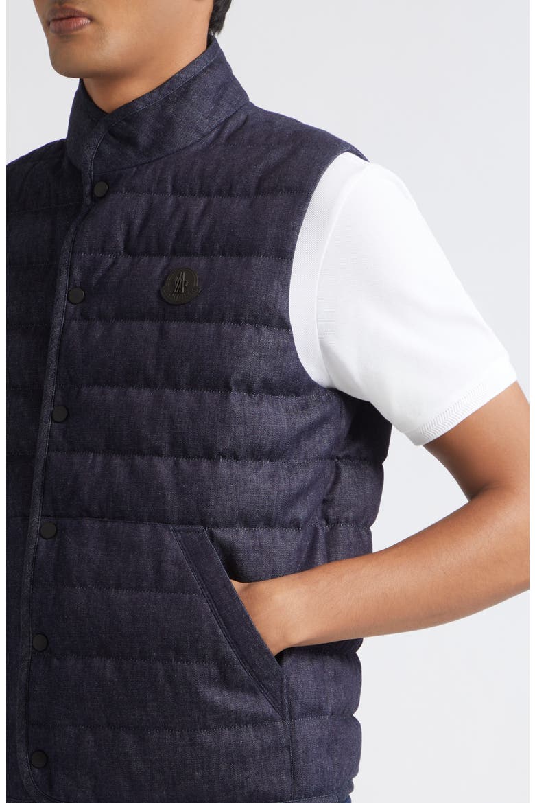 Liorane Denim Down Puffer Vest, Alternate, color, BLUE DENIM