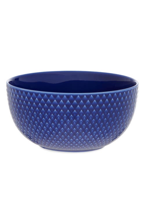 Lyngby Porcelaen Rhombe Color Bowl In Dark Blue