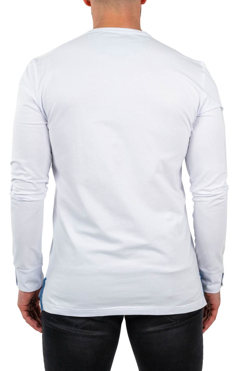 Maceoo Edison Solid V-Neck Cotton Sweater, Alternate, color, White