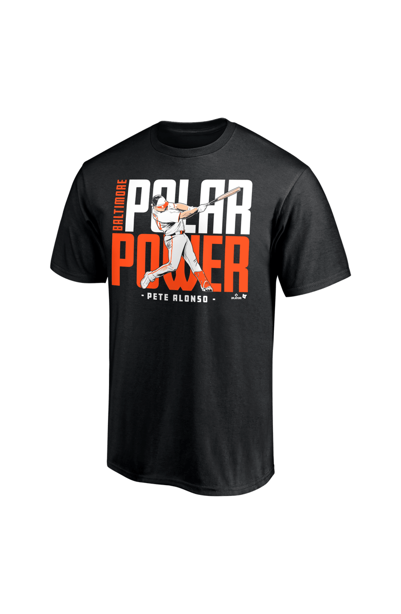 BREAKINGT Unisex BreakingT Pete Alonso Black Baltimore Orioles Polar Power T-Shirt, Main, color, Black