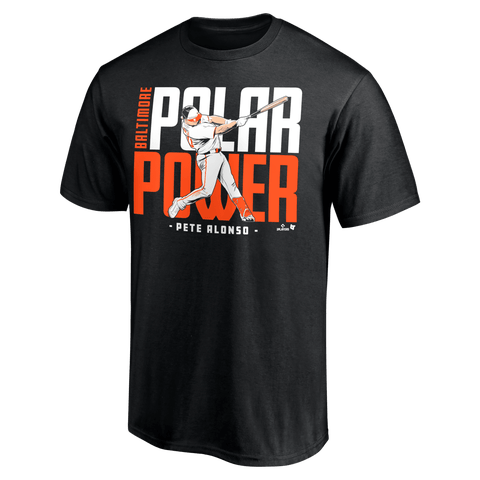 Unisex BreakingT Pete Alonso Black Baltimore Orioles Polar Power T-Shirt