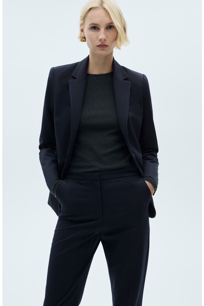 Straight Leg Suit Pants, Alternate, color, DARK NAVY