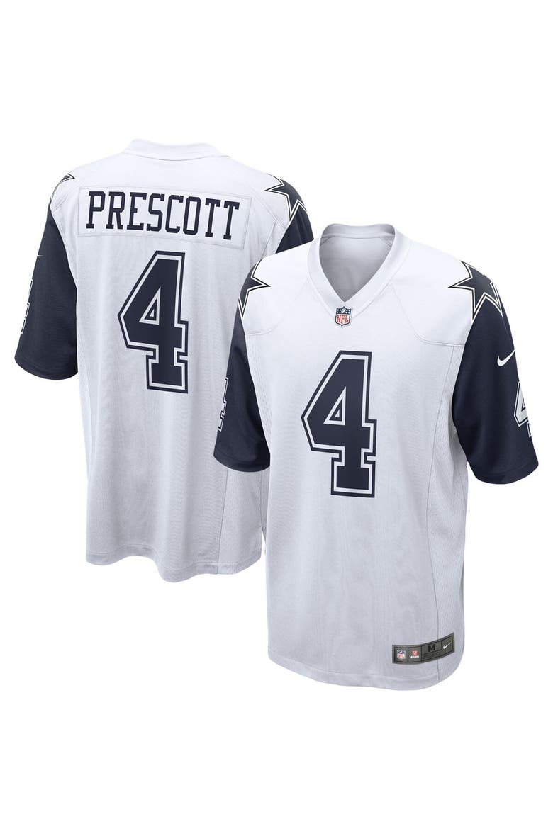 Men's Nike Dak Prescott White Dallas Cowboys Alternate Game Jersey, Main, color, White