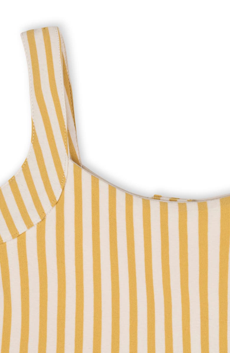 Hope & Henry Kids' Organic Knit Tank Sundress with Flounce, Alternate, color, Sunny Stripe