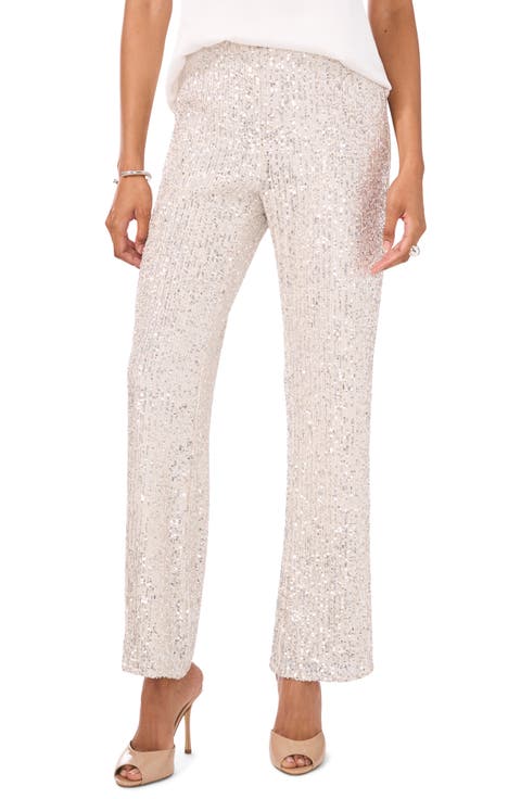 Sequin Flare Leg Pants