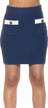 Alexia Admor Pattern Knit Miniskirt