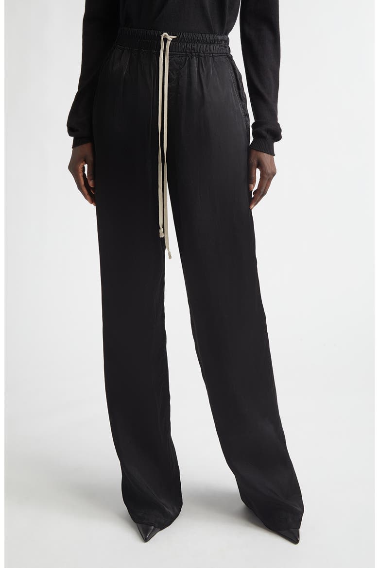 Dietrich Satin Drawstring Pants, Main, color, BLACK