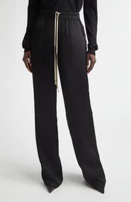Rick Owens Dietrich Satin Drawstring Pants