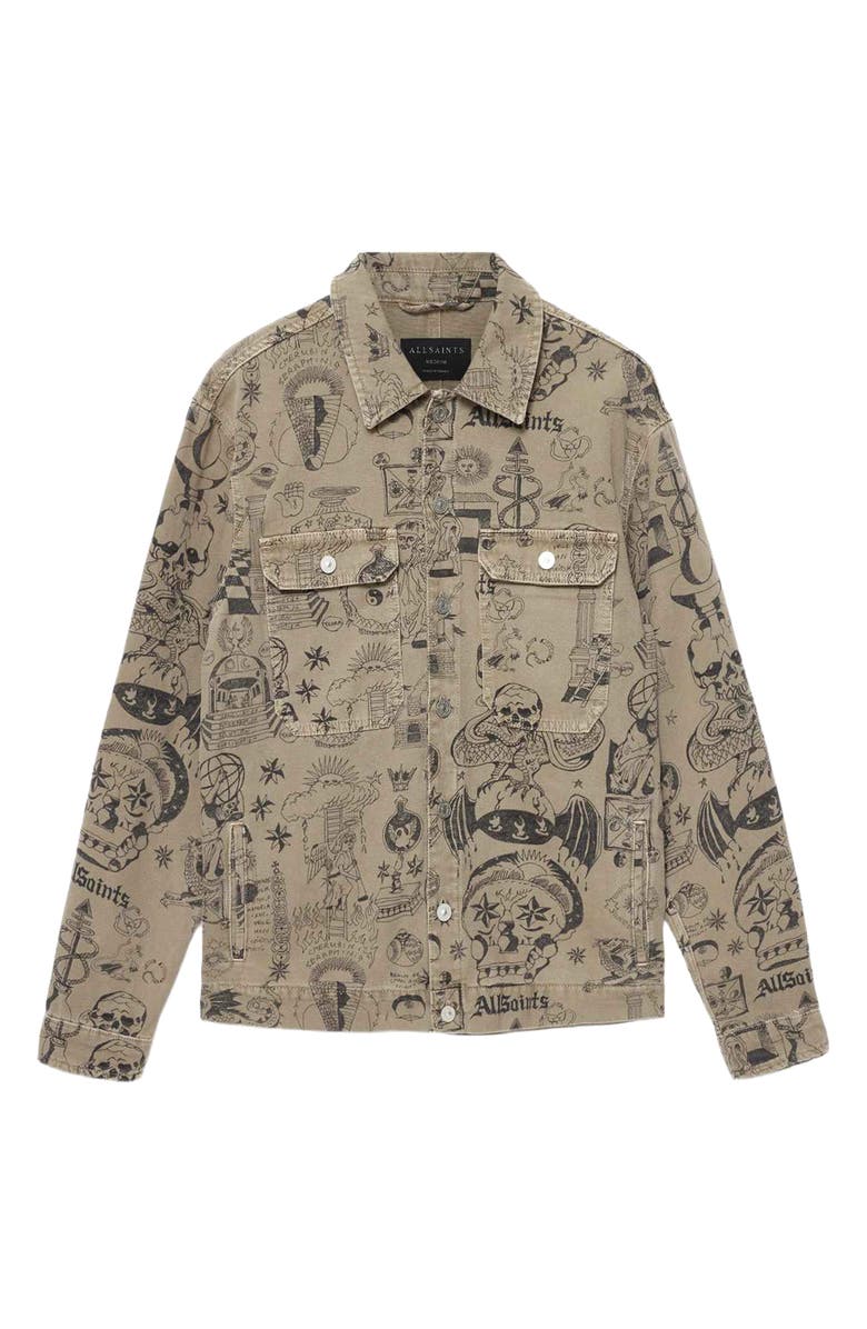 AllSaints Sherb Canvas Shacket, Alternate, color, Sand Brown