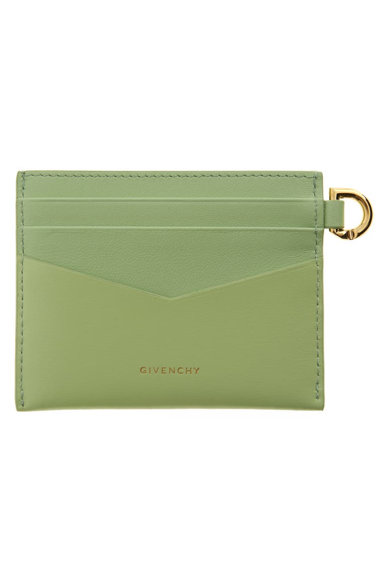 4G Leather Card Case, Alternate, color, PISTACHIO