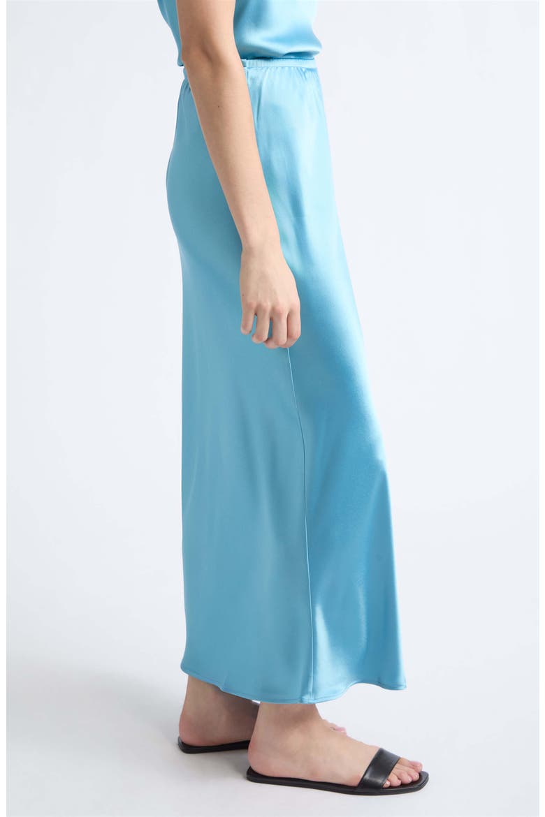 Barb Satin Midi Skirt, Alternate, color, SKYE