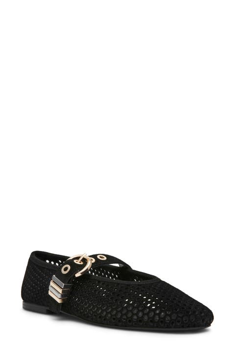 Lela Perforated Mary Jane Flat
