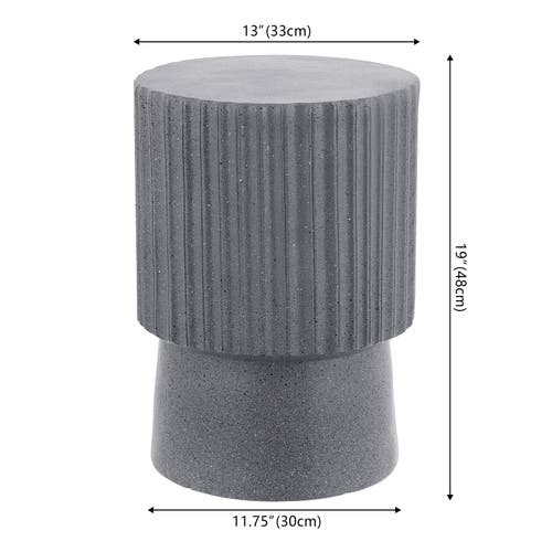 JONATHAN Y JONATHAN Y LOUISA 19" MODERN ART DECO TAMBOUR INDOOR/OUTDOOR ACCENT TABLE