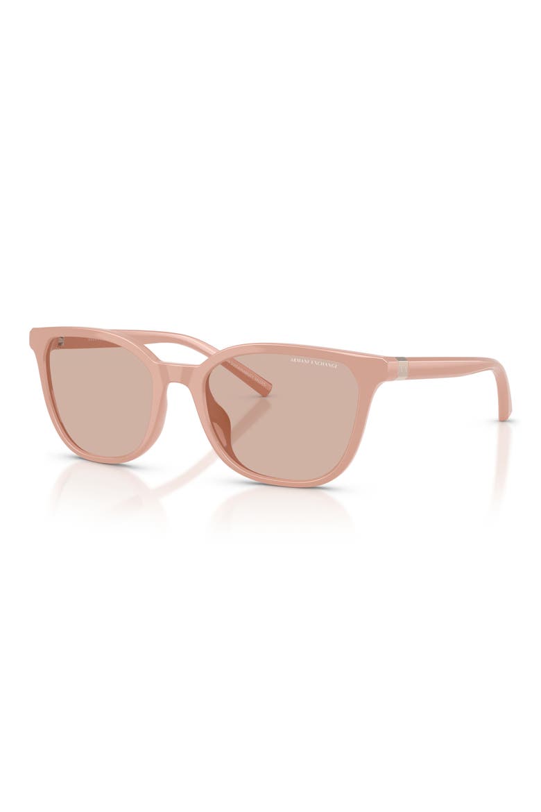 54mm Cat Eye Sunglasses, Alternate, color, SHINY NUDE BEIGE / LIGHT BROWN