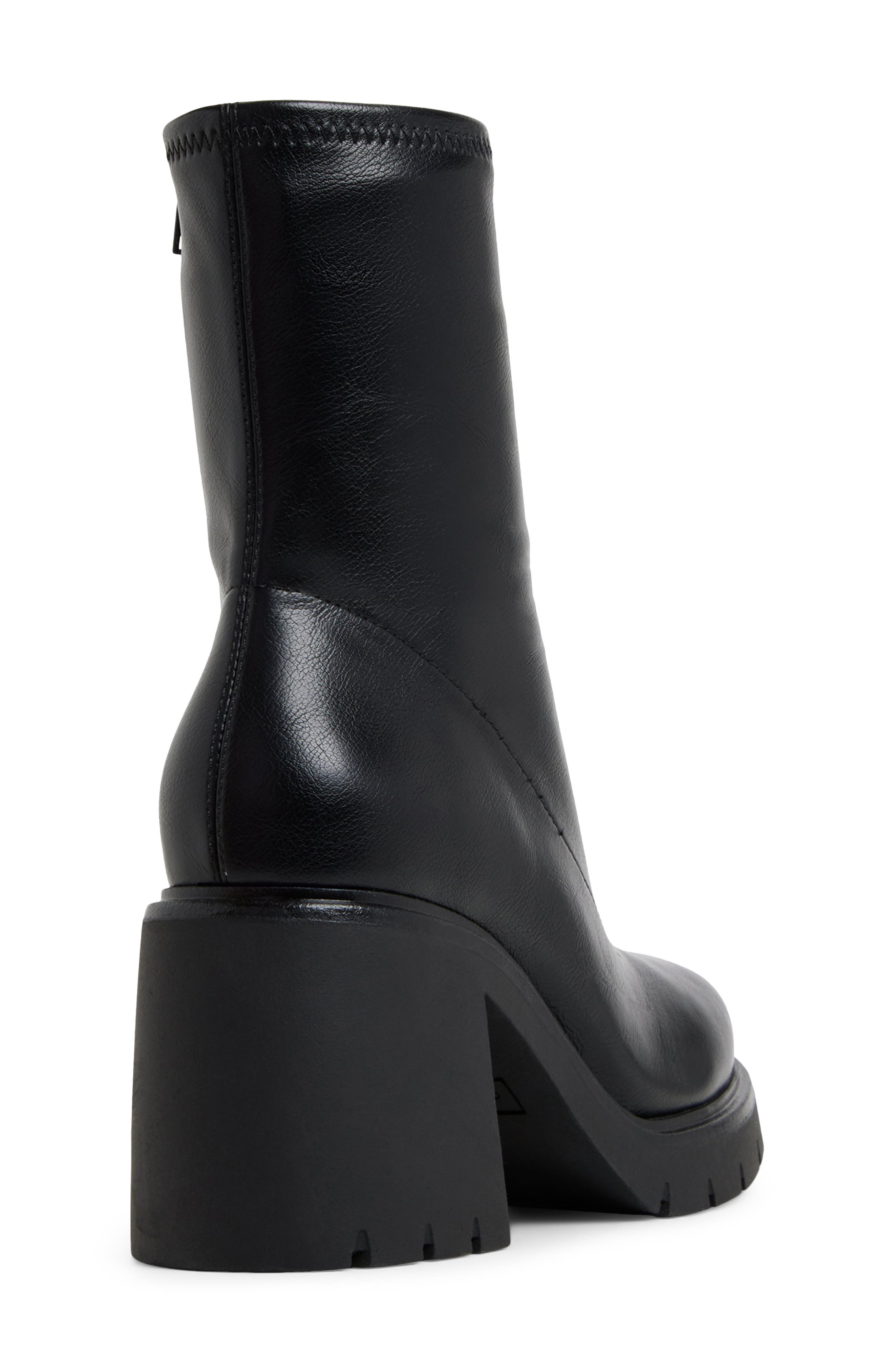 Maelie Block Heel Bootie, Alternate, color, BLACK