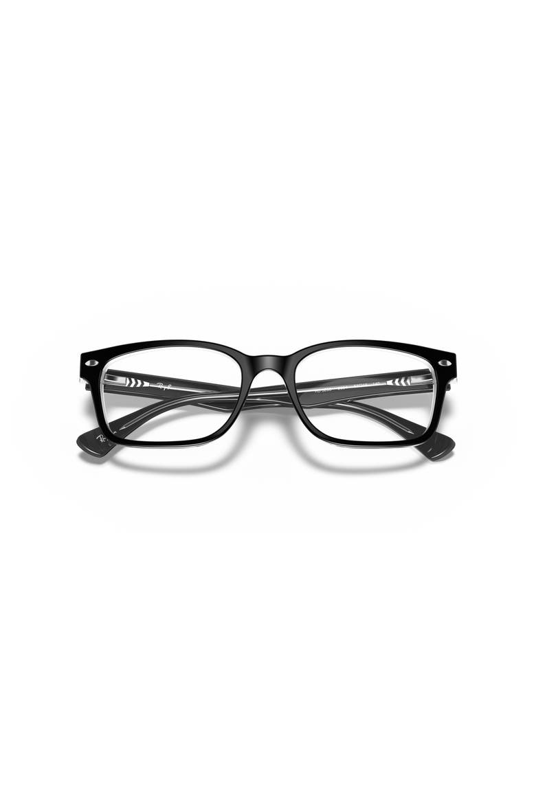 51mm Square Optical Glasses, Alternate, color, BLACK