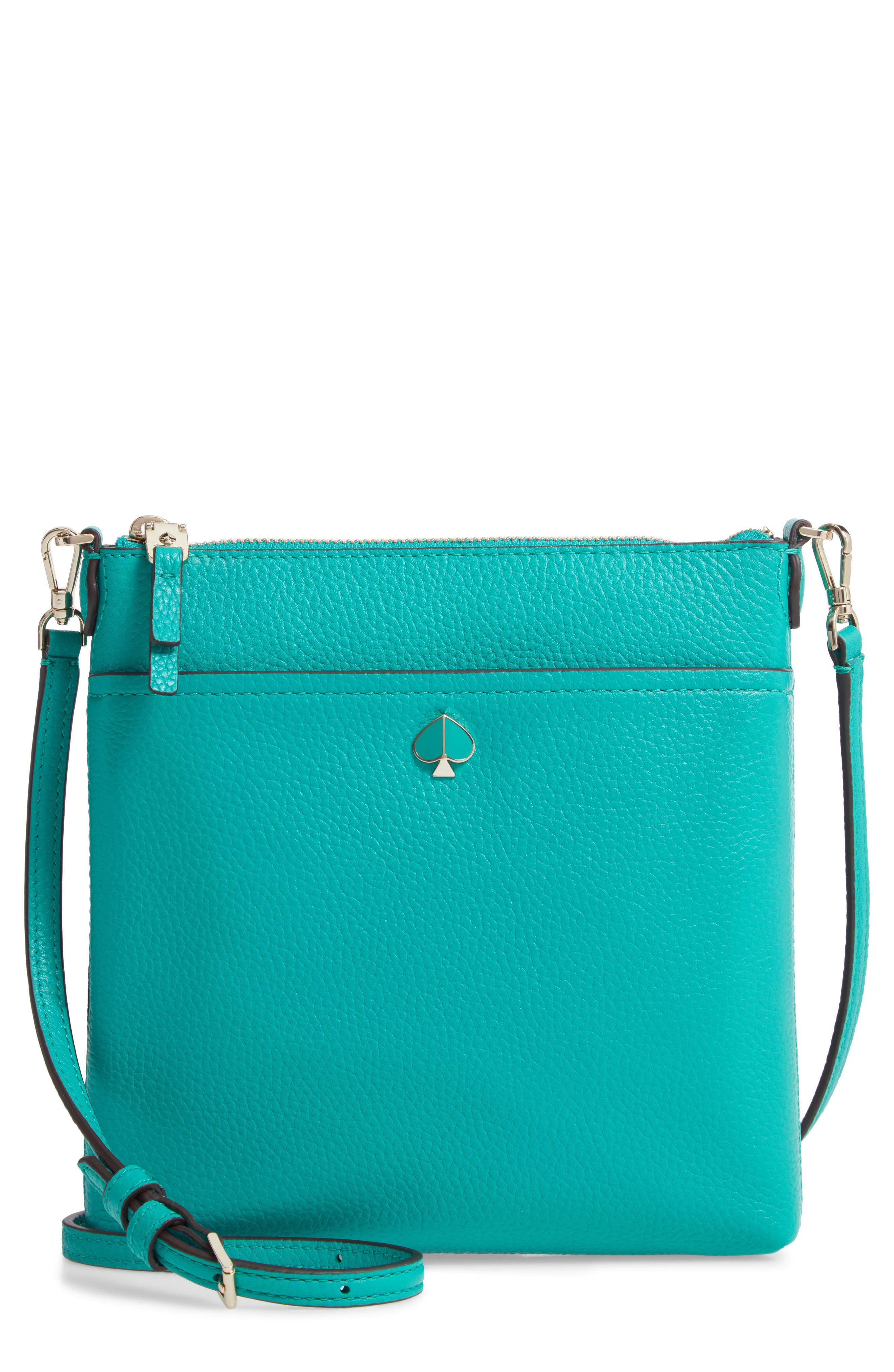 Kate Spade New York small polly leather crossbody bag, Main, color, 