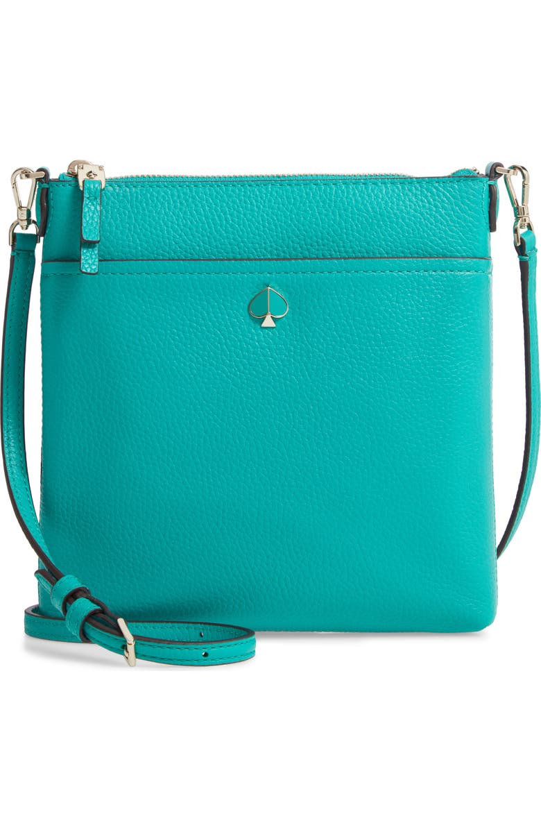 Kate Spade New York small polly leather crossbody bag, Main, color,