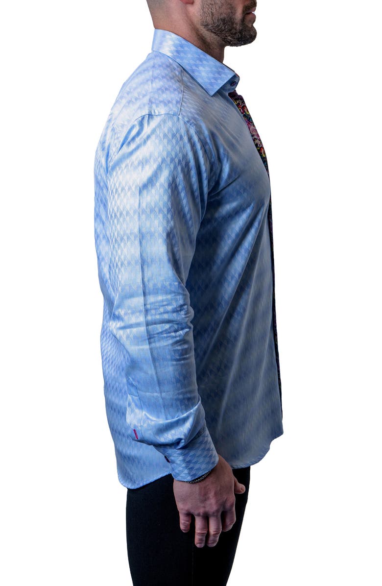 Maceoo Fibonacci Diamonds Regular Fit Cotton Button-Up Shirt, Alternate, color, 