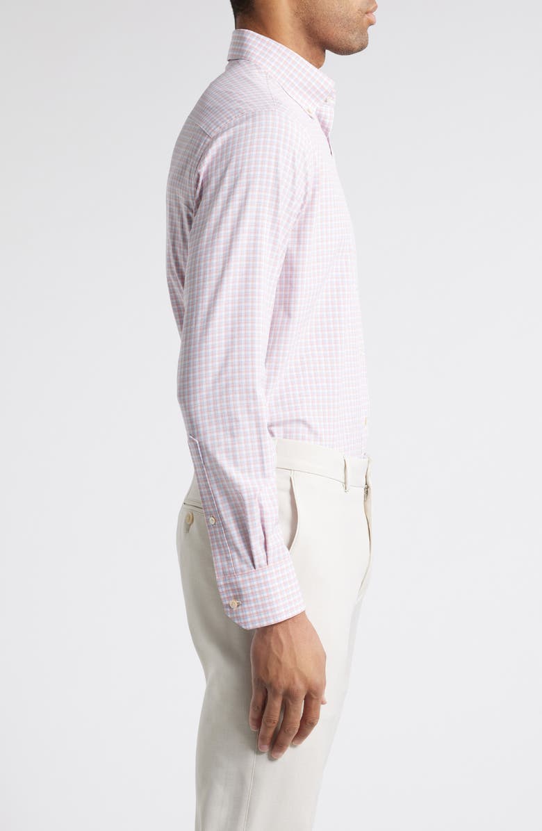 Peter Millar Mingus Tailored Fit Check Performance Poplin Button-Down Shirt, Alternate, color,