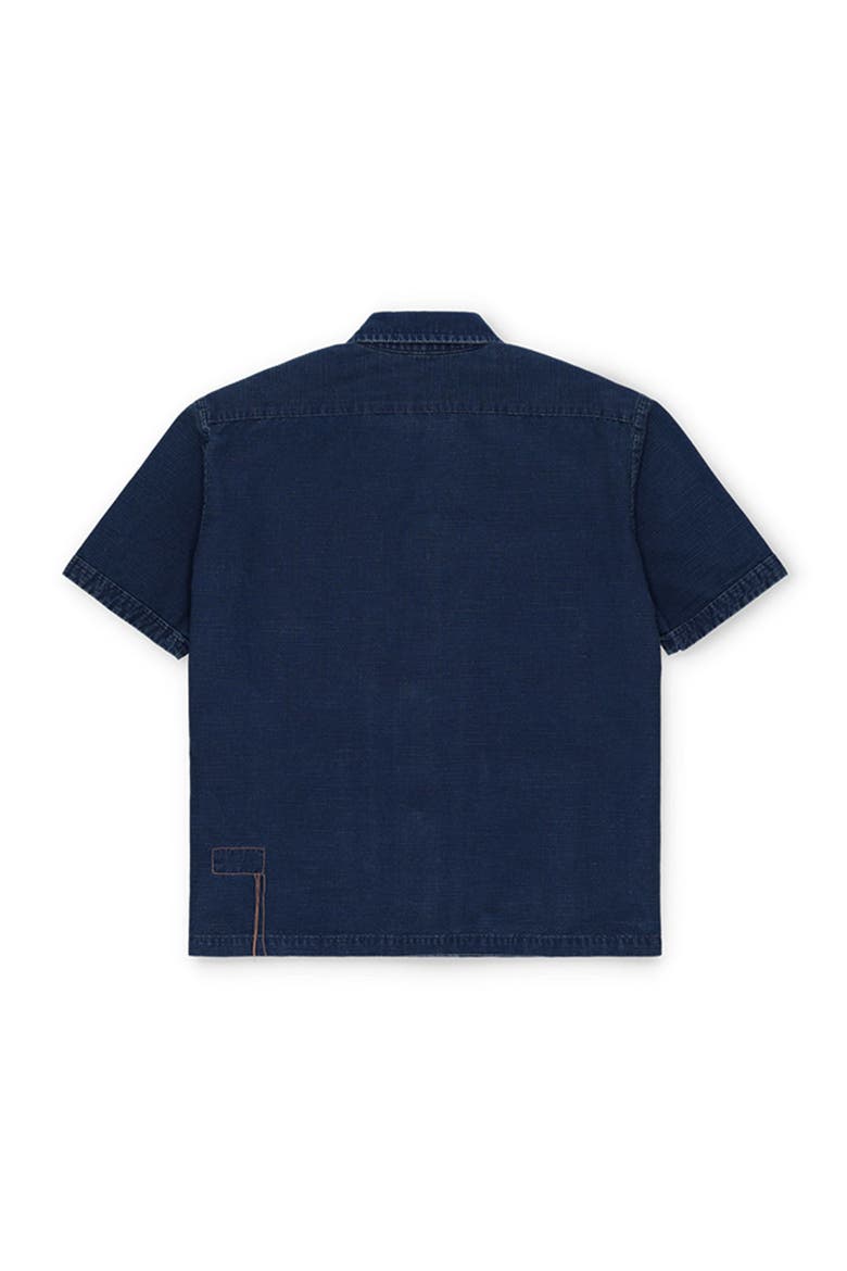 Bohem Denim Short Sleeve Shirt, Alternate, color, INDACO