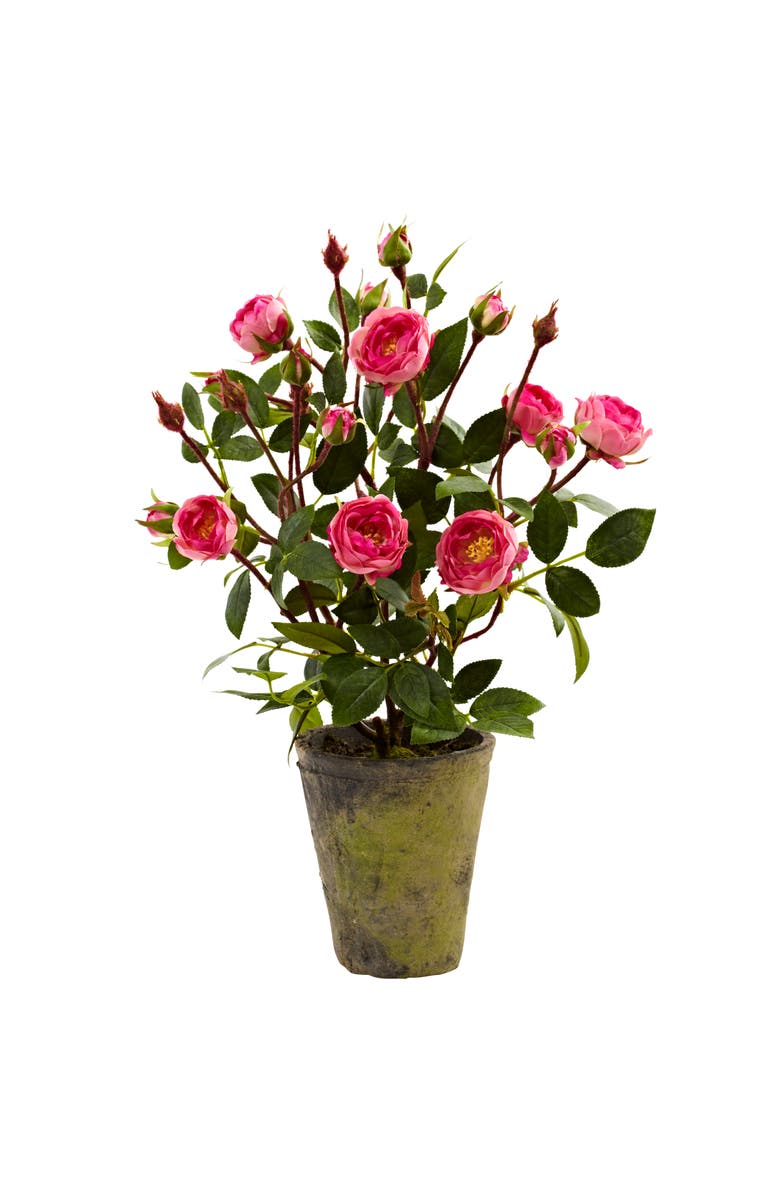 NEARLY NATURAL French Rose Garden, Main, color, Pink/Green