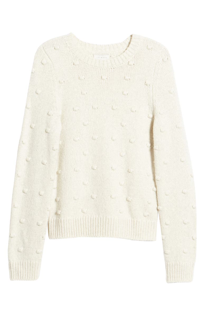 Lucky Brand Bobble Stitch Crewneck Cotton Blend Sweater, Alternate, color, 