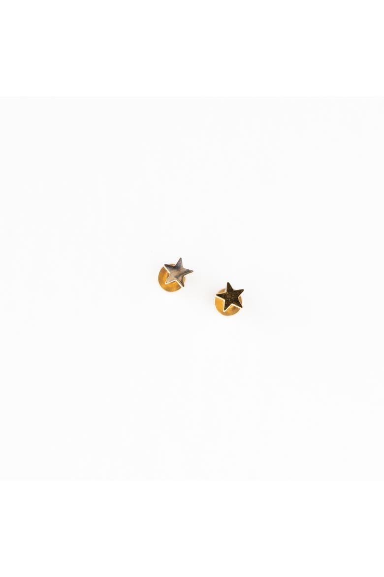 Mini Star Stud Earrings, Alternate, color, Gold