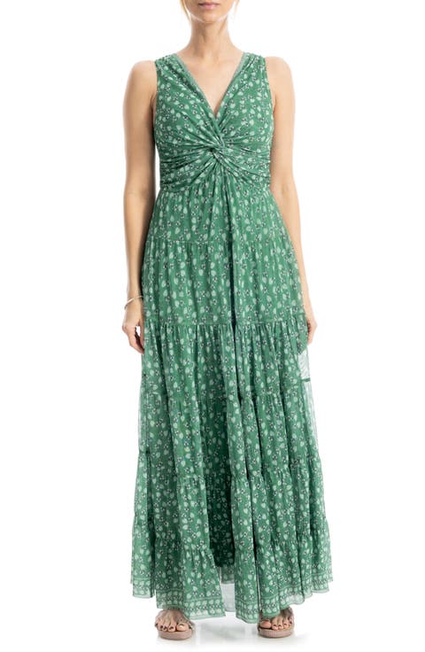 Twist Front Sleeveless Maxi Dress