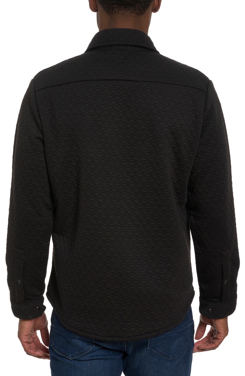 Robert Graham Downey Knit Snap Front Shirt, Alternate, color, Black