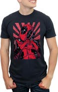Marvel: Deadpool Men's Marvel Deadpool Hand Heart Poster Graphic T-Shirt