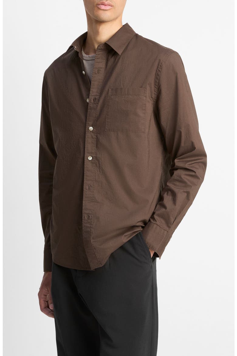 Cotton Poplin Button-Up Shirt, Alternate, color, DARK DOWNTOWN